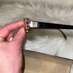 Reading glasses, BCBG Maxzaria with brown case BCBG MAX AZRIA BROWN VINYL HARD CASE FOR EYEGLASSES, 6.5 main image 4